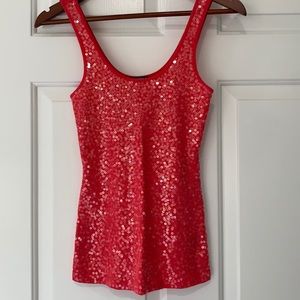 Express, New without tags, Coral Sequin Tank